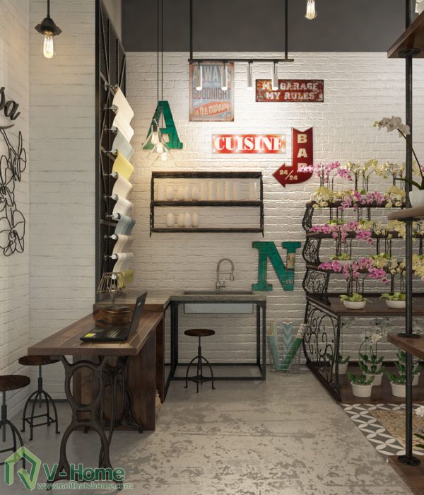 Thiết kế cửa hàng shop hoa địa lan