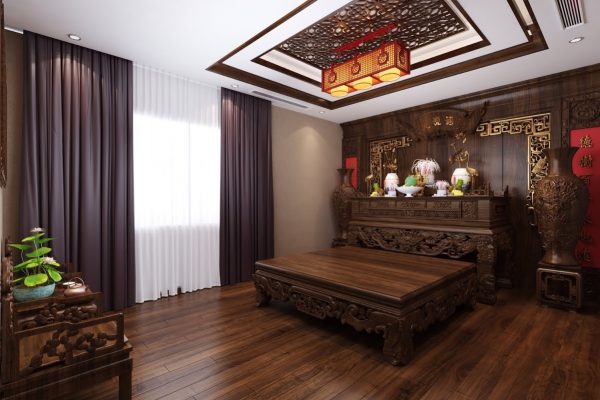 tủ thờ Phật trong thiết kế nội thất