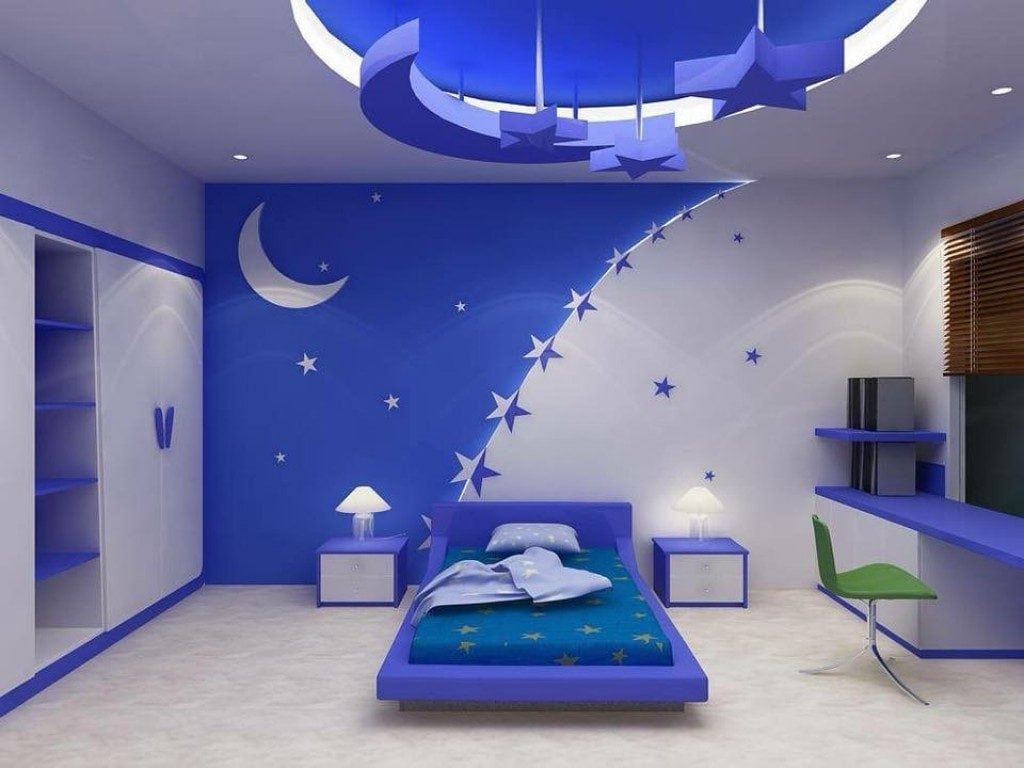decoracao-quarto-infantil-lindo-1024x768 Mẫu trần mây đẹp ứng dụng trong trang trí nội thất