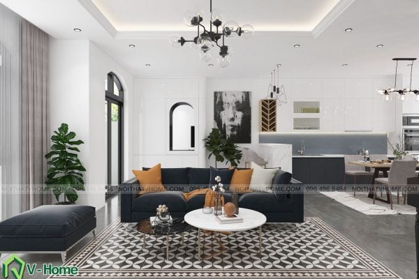 thiết kế nội thất biệt thự hiện đại Vinhomes Riverside the Harmony