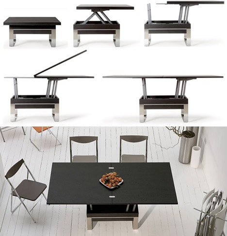 transforming-small-to-large-table TOP 10+ mẫu bàn trà thông minh ai cũng muốn được sở hữu
